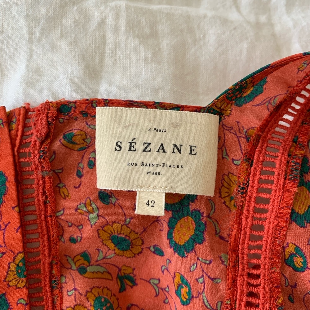 Sézane Amande blouse 100% silk